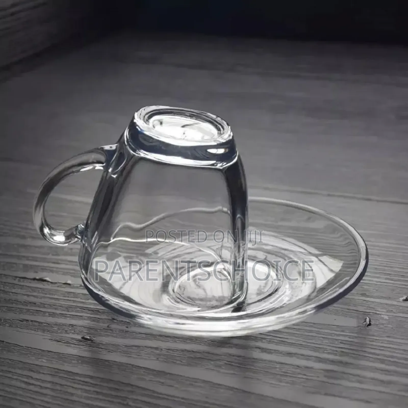Glass Tea Cup Saucer 6 PCS Set