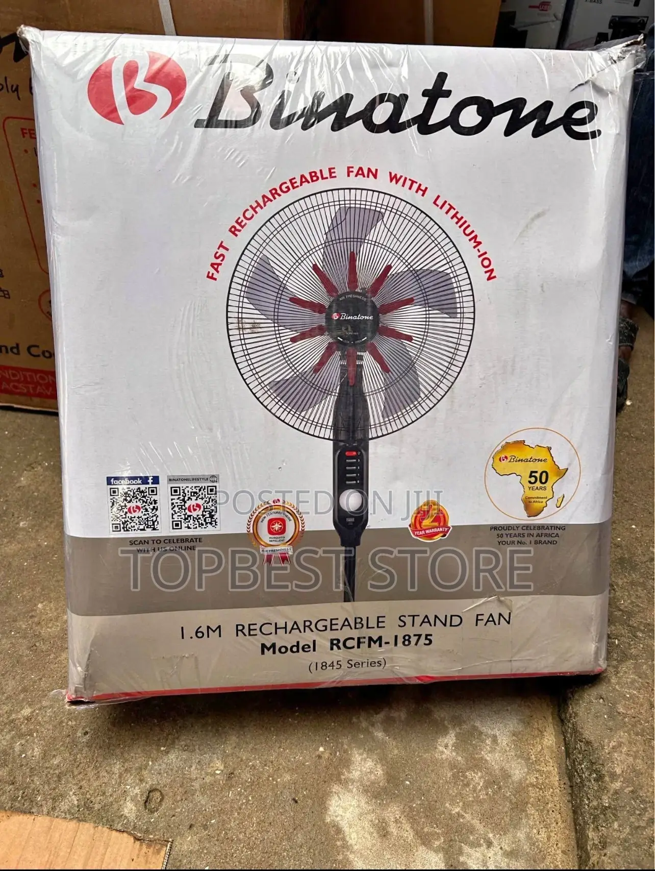 Binatone Rechargeable Standing Fan