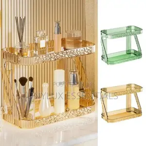 2 Tier Vanity Tray Wall Mounted Makeup/Bathroom Shelf