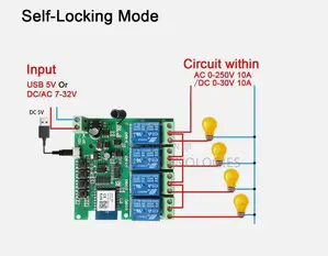 4ch Tuya Wi-Fi Rf Smart Switch Module