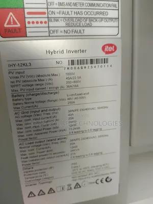 12kva 48v Itel Hybrid Inverter