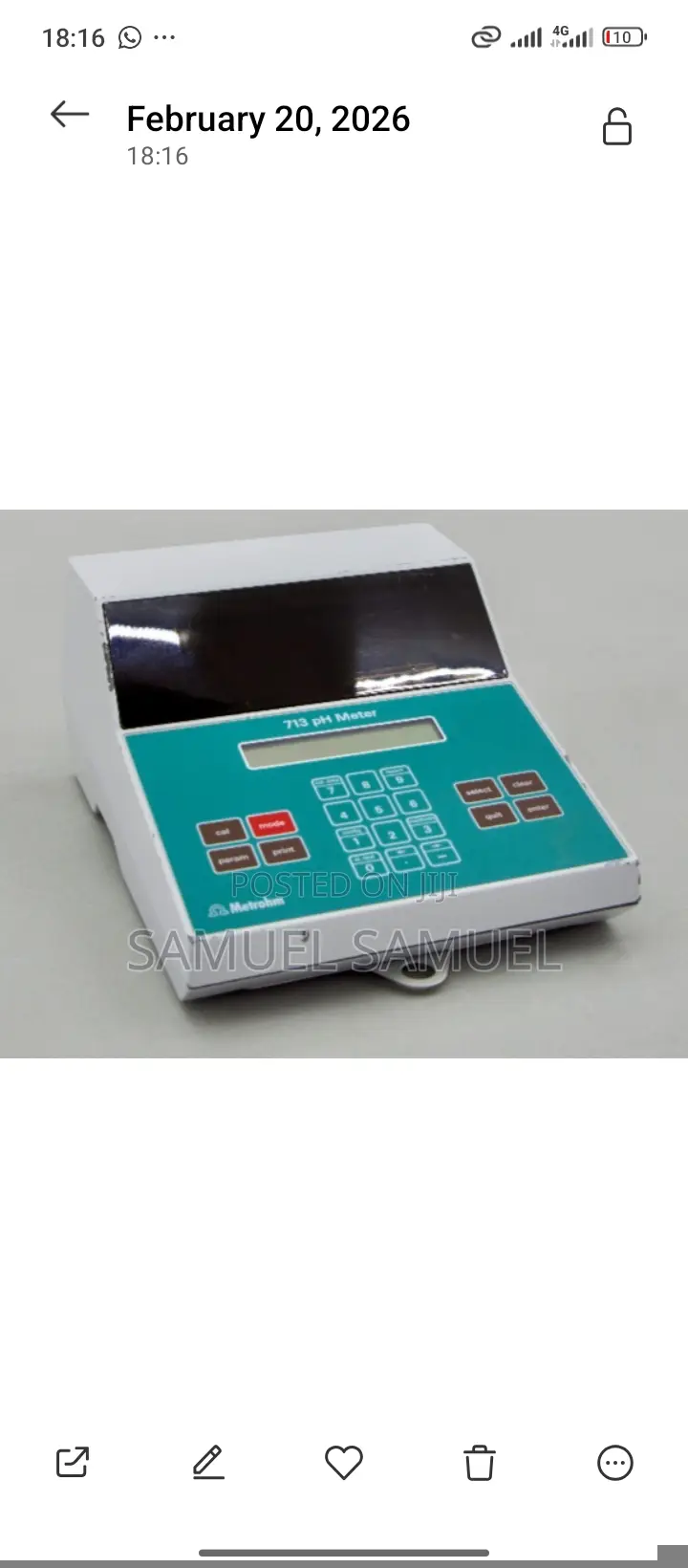 Ph Meter Original (Metrohm) Usa
