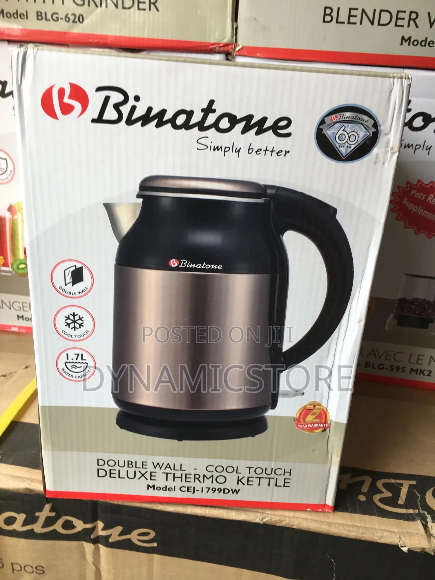 Binatone Double Wall Cool Touch Deluxe Thermo Kettle