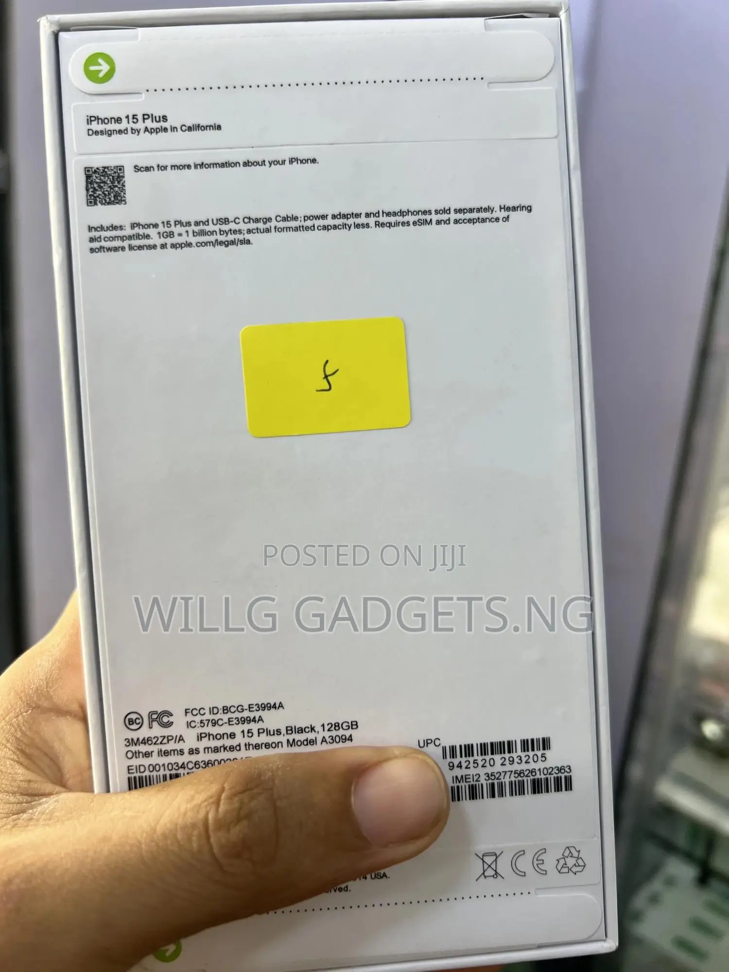 New Apple iPhone 15 Plus 128 GB Black