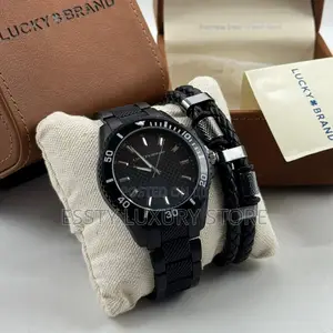Premium Quality Lucky Brand Male Wristwatch Bangle Set