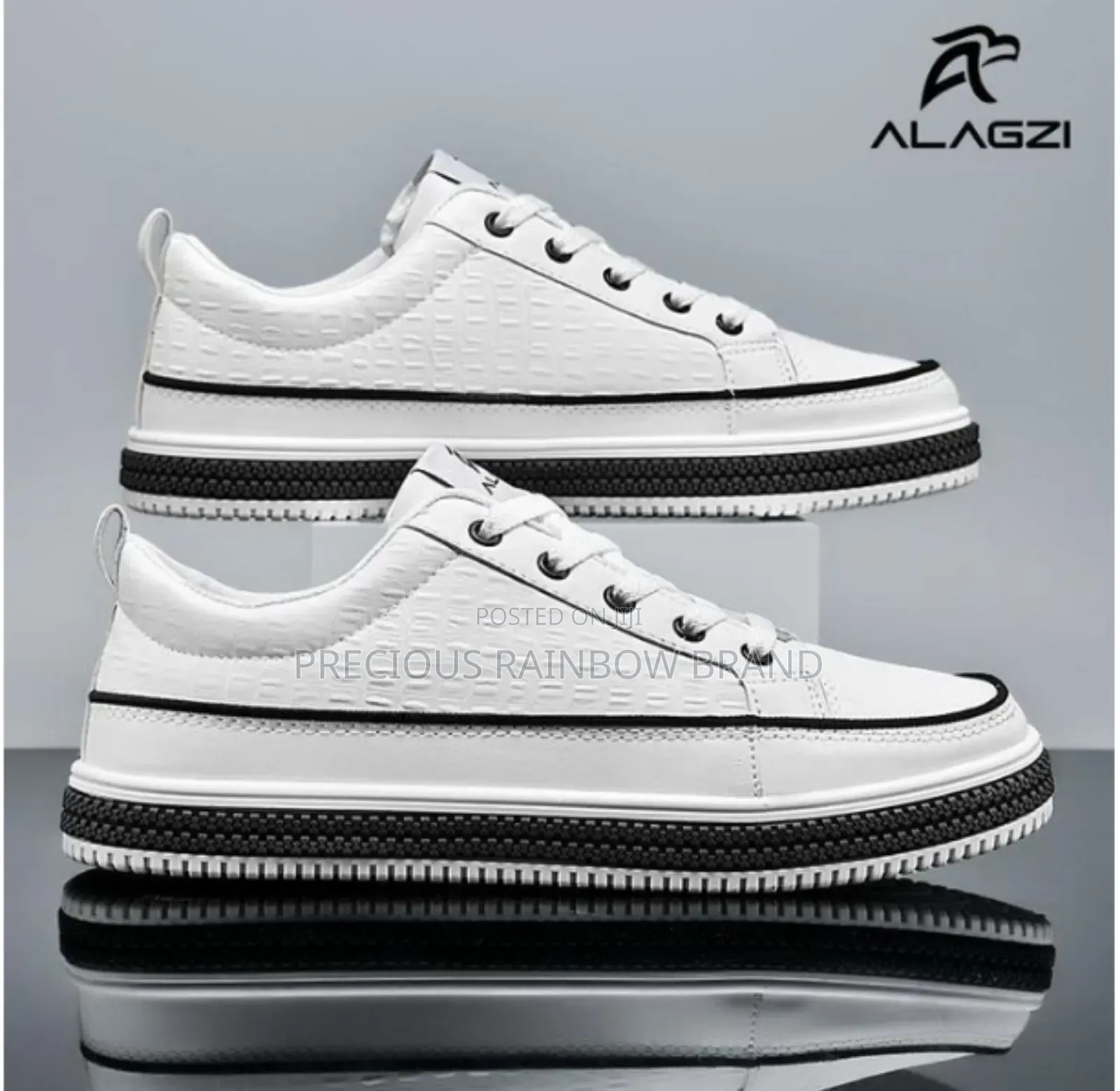 High Quality White Leather Sneakers