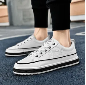 High Quality White Leather Sneakers