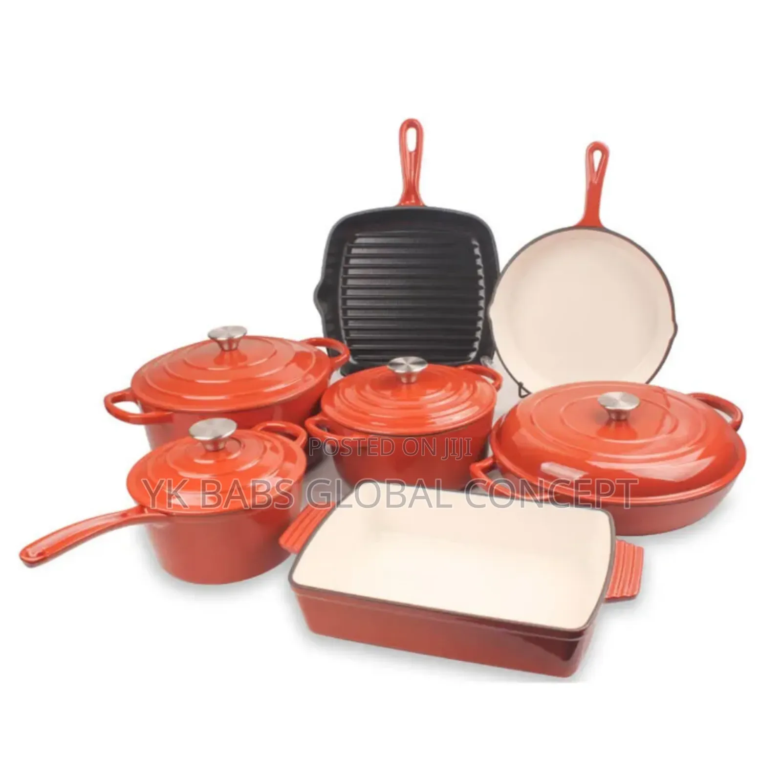 7set Cast Iron Cookware Set