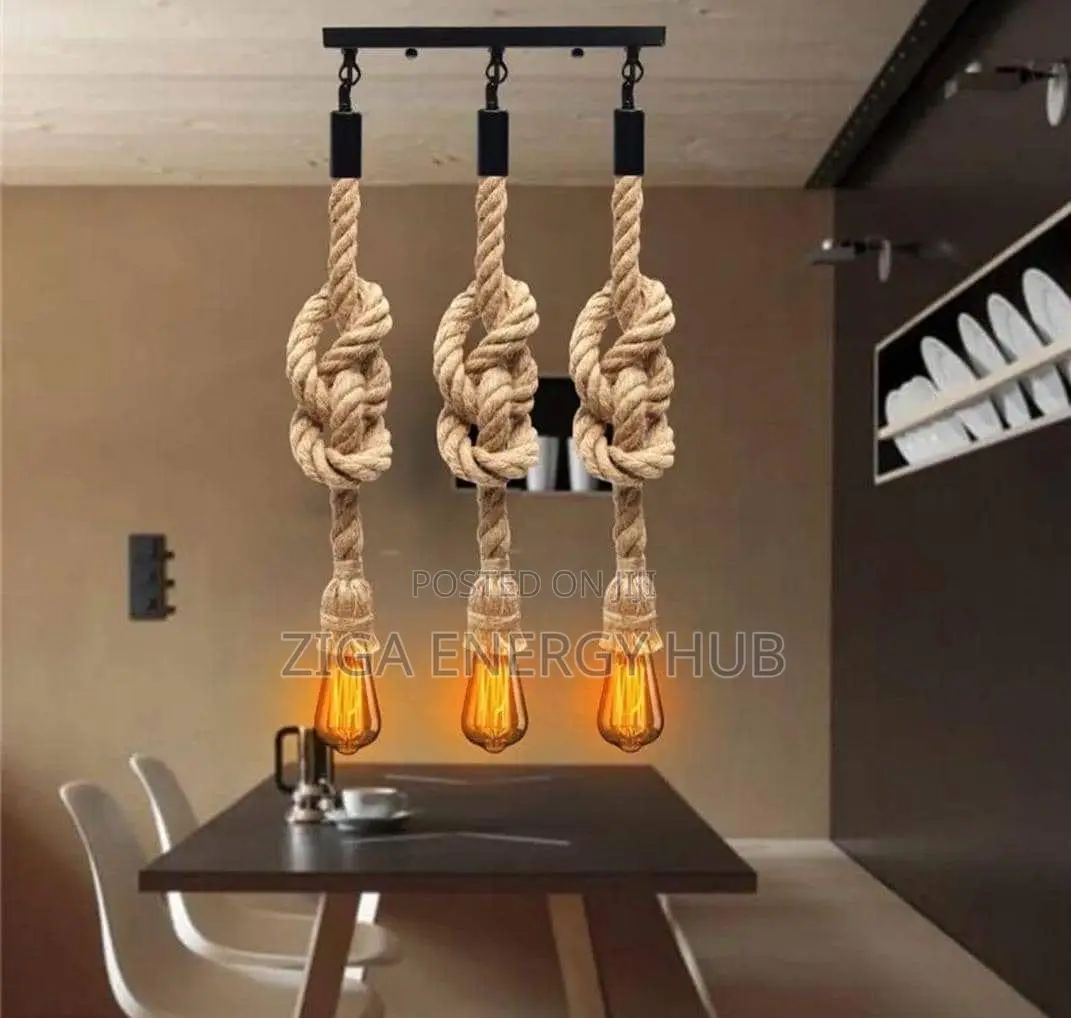 Vintage Wood Glass Drop Light