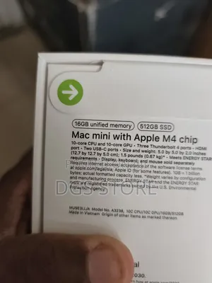 New Desktop Computer Apple Mac Mini M4 16GB Apple M4 SSD 512GB