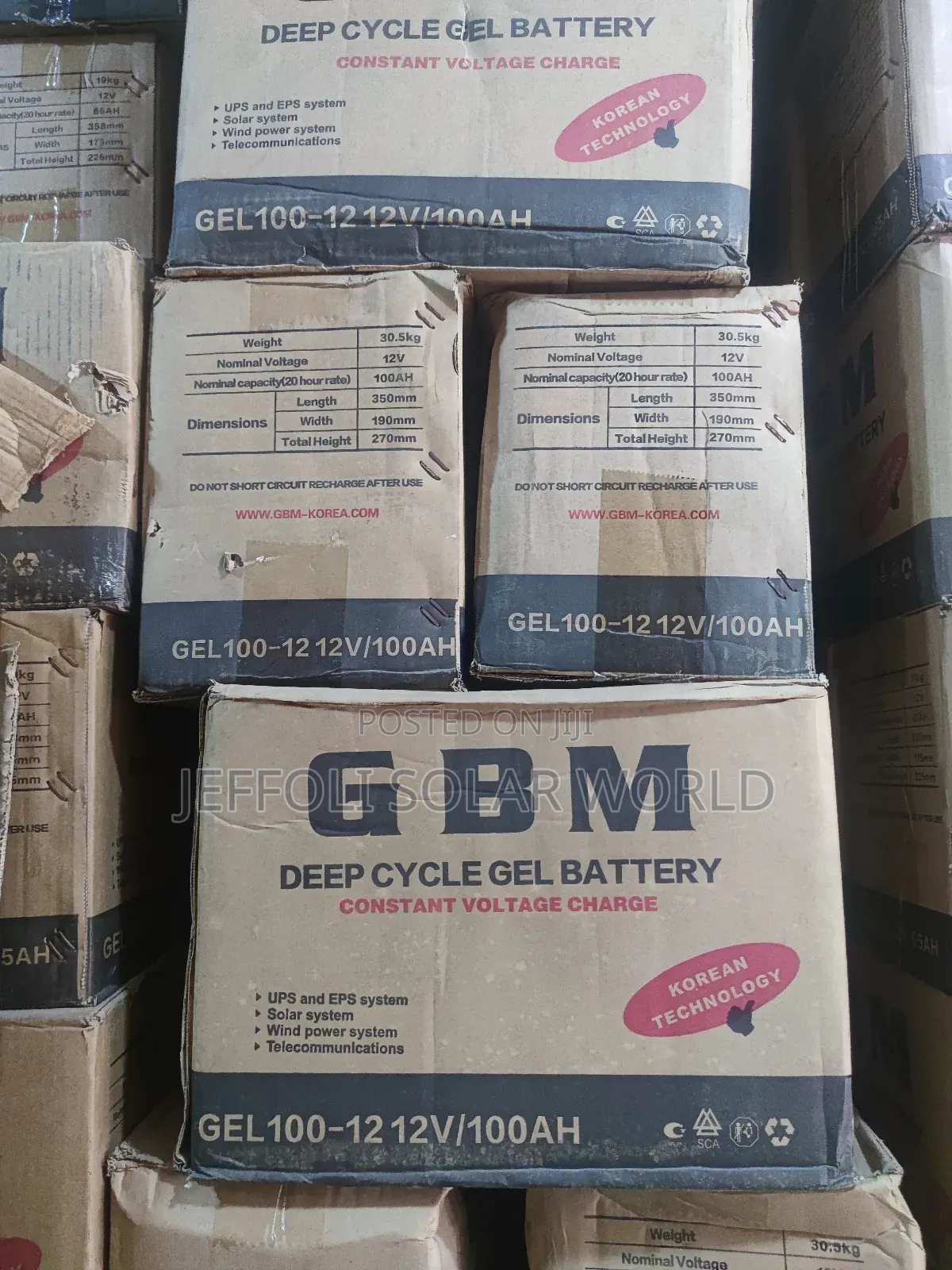 GBM 100ah 12v
