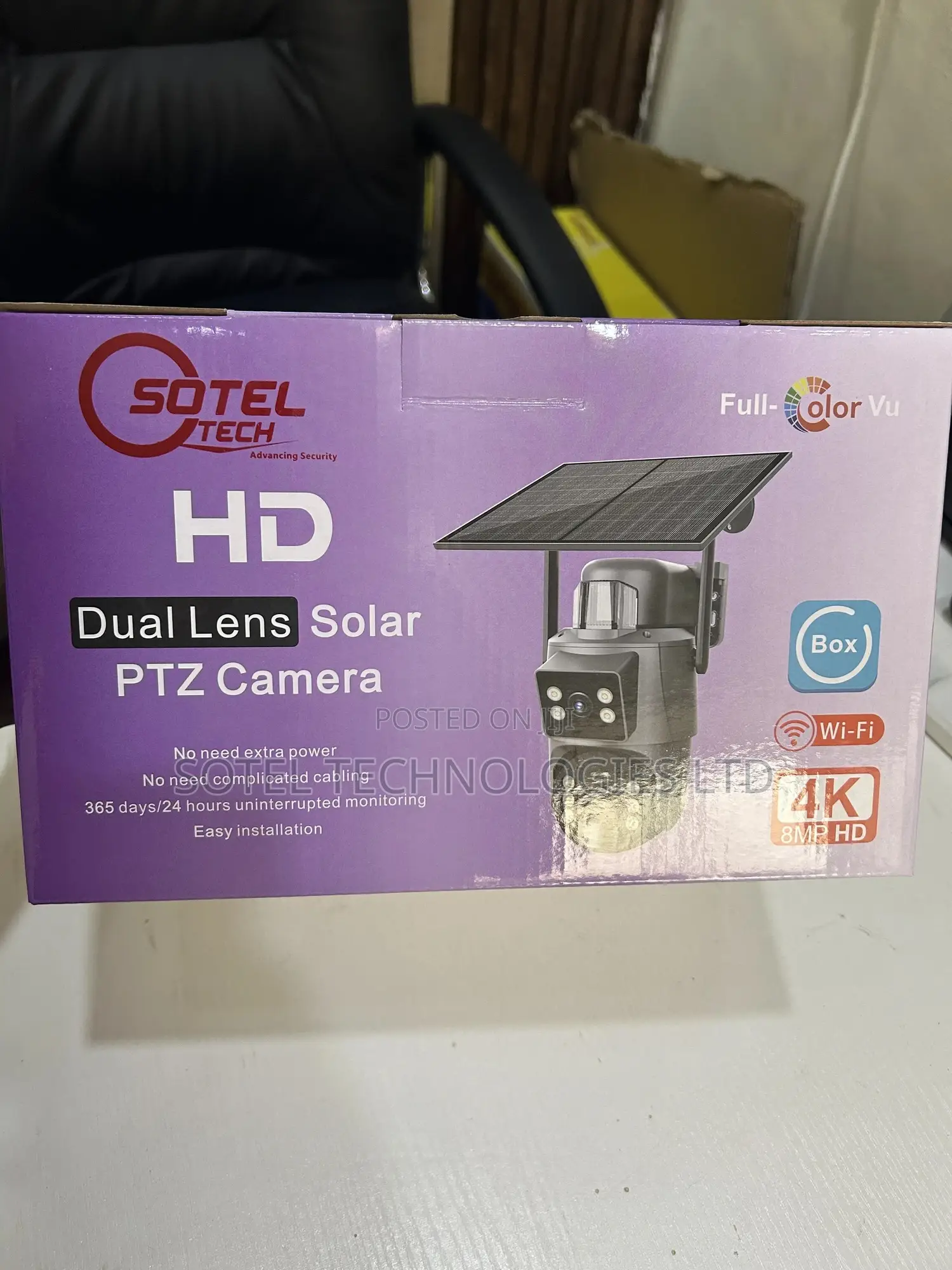  8mp Solar PTZ Camera | Dual Lens Hd | Wifi CCTV | Night Vision