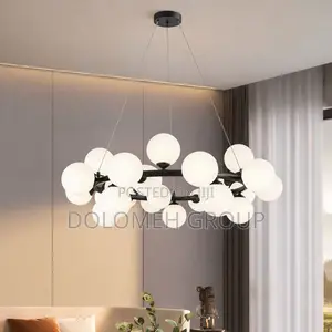 Round Frosted Glass Nordic Chandelier