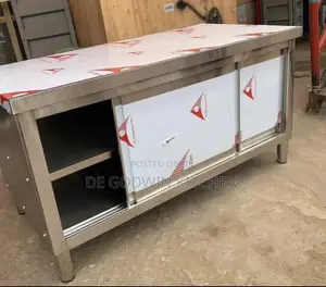5ft Cabinet Stainless Steel Table
