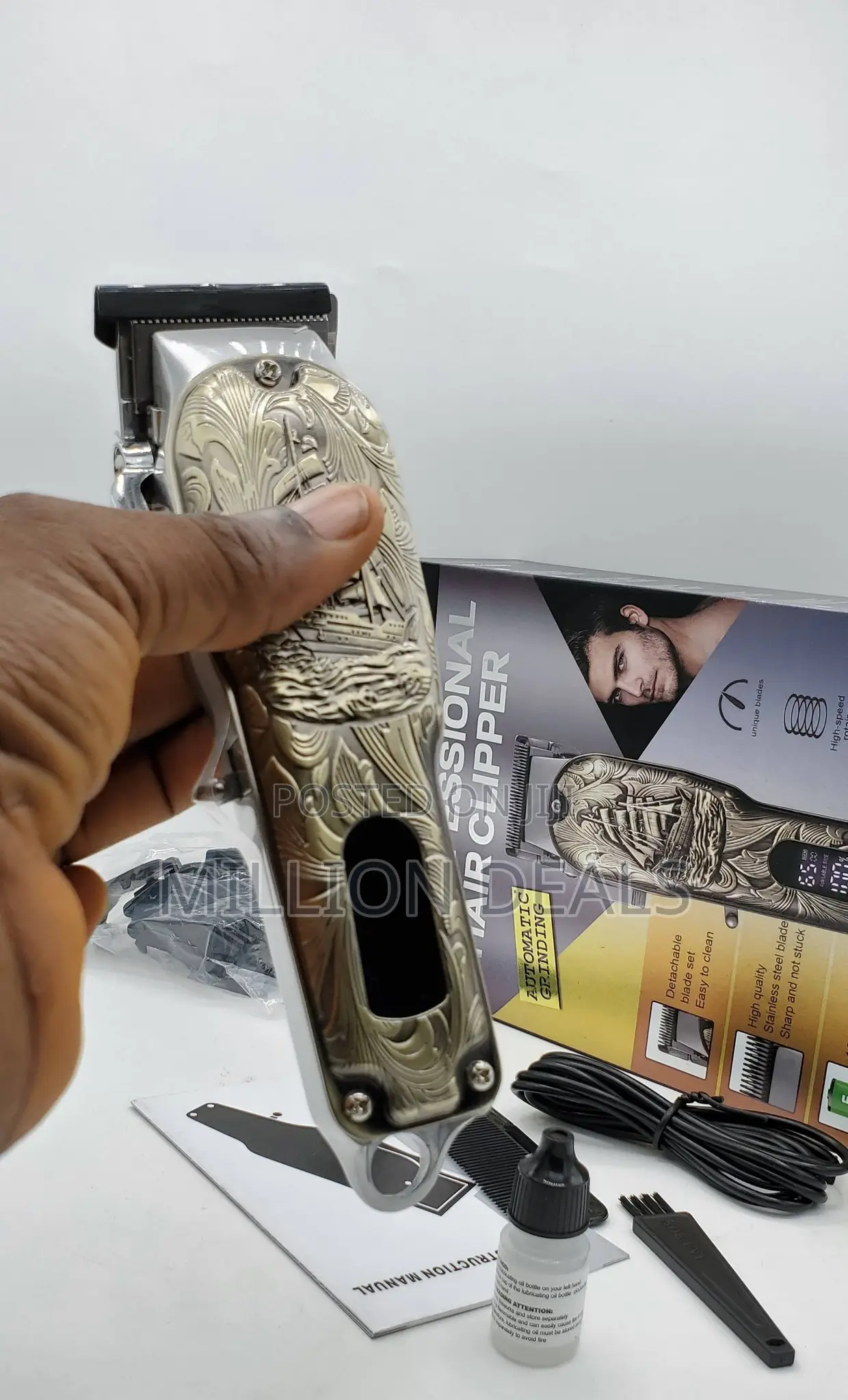 Professional Automatic Unique Rechargeable Hair Clipper