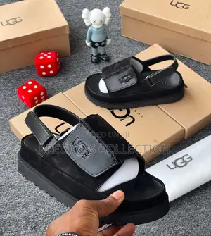Ugg Luxury Suede/Leather Strap Sandals
