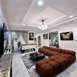 Brown L Shape Luxurious Sofa Chairs