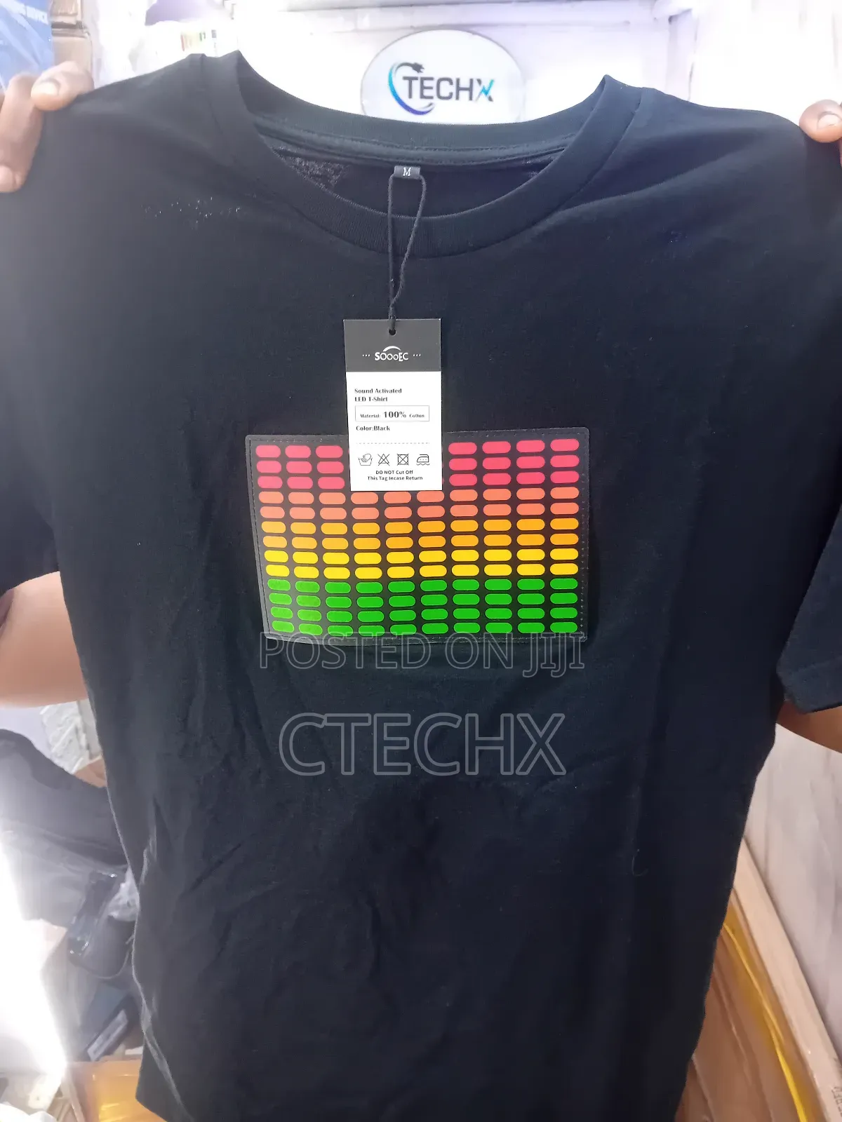 Soooec Led T-Shirt Sound Activated Equalizer Light Up for Party