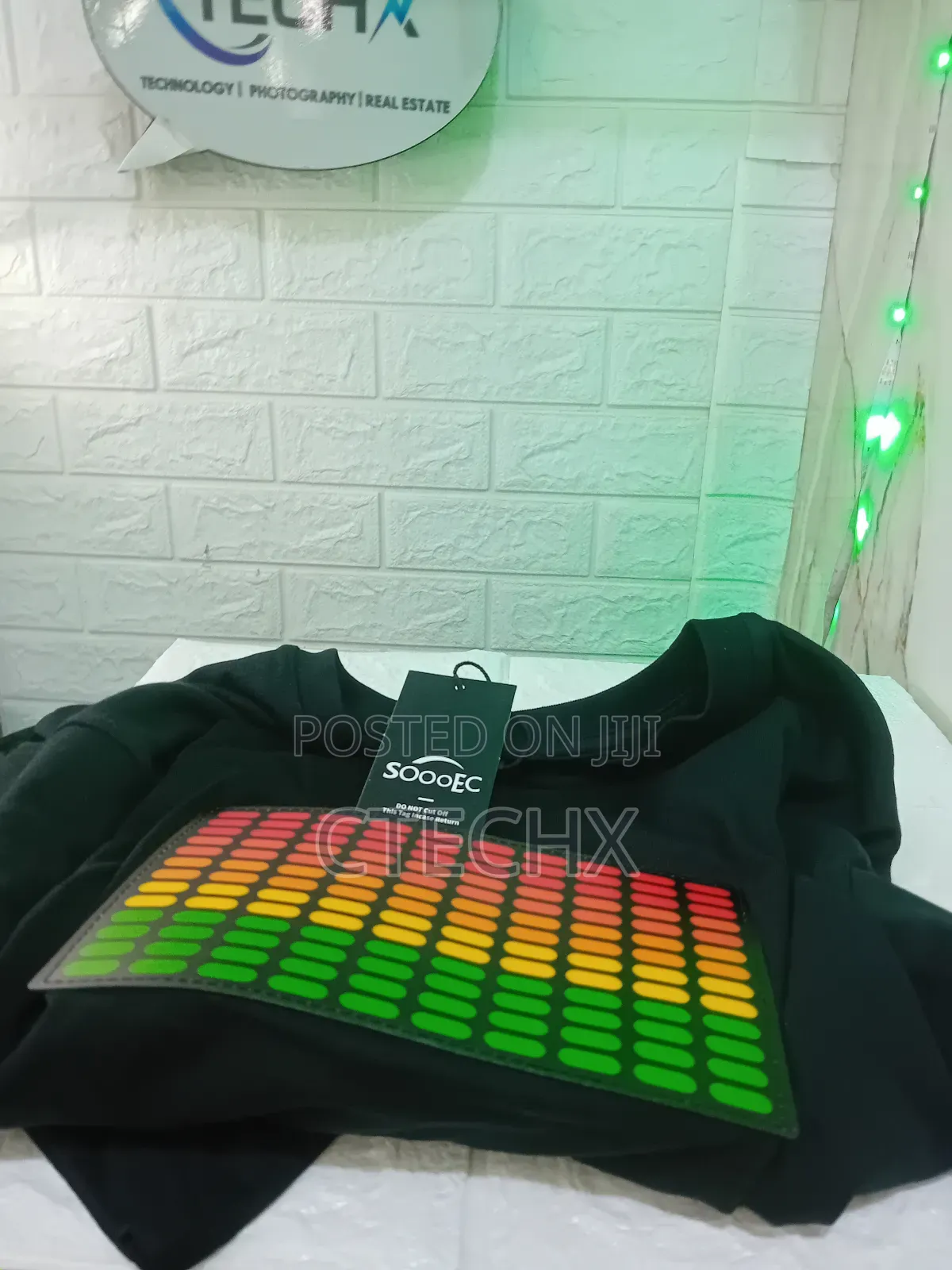 Soooec Led T-Shirt Sound Activated Equalizer Light Up for Party