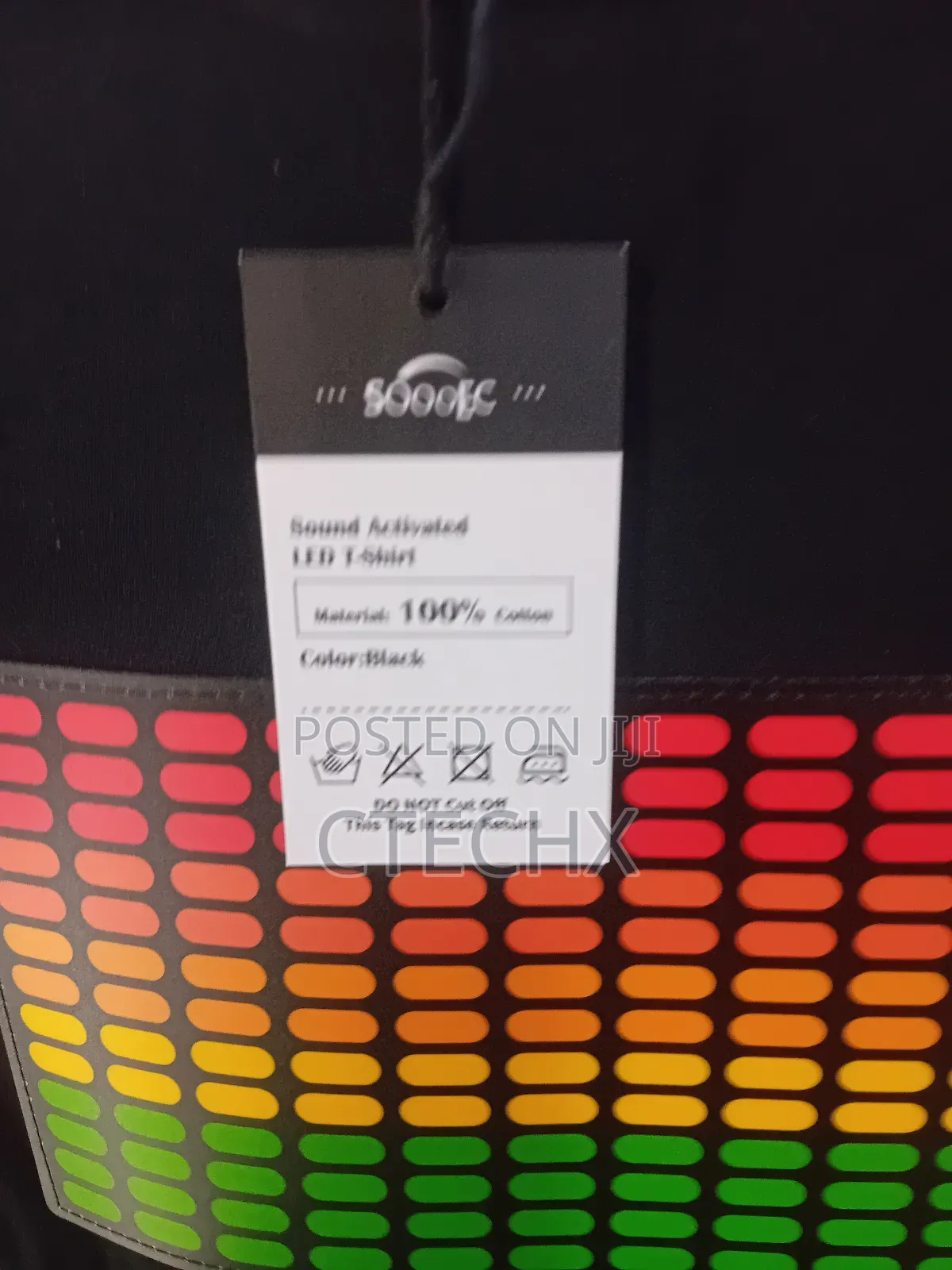 Soooec Led T-Shirt Sound Activated Equalizer Light Up for Party