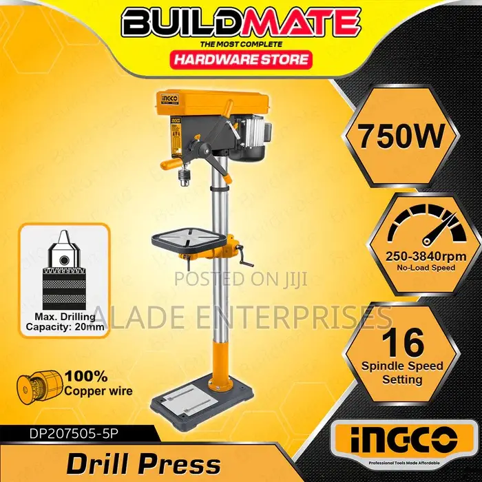 Ingco 750w Drill Press With 20mm Drilling Capacity