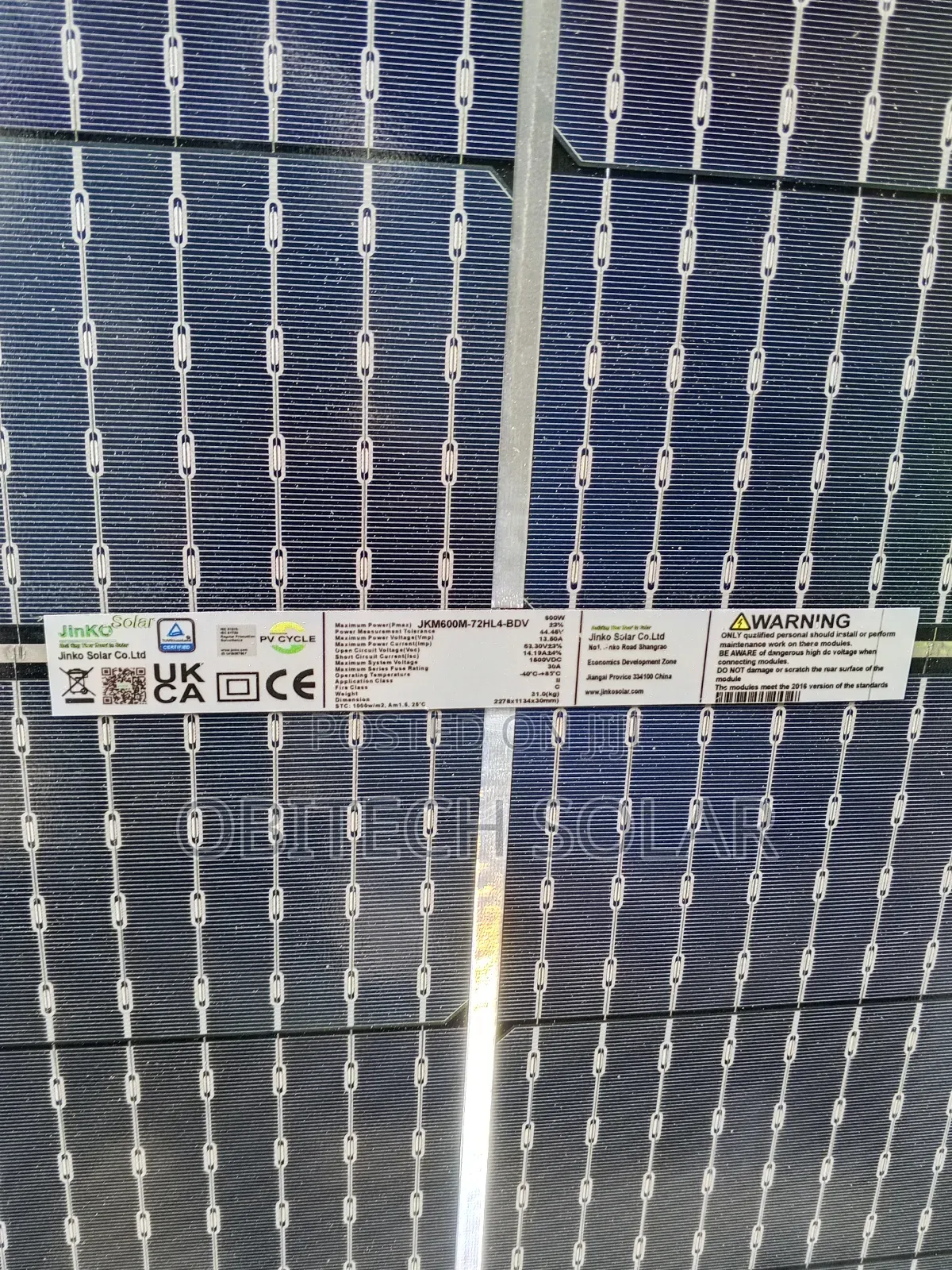 600watts 144cell Jinko Solar Panel