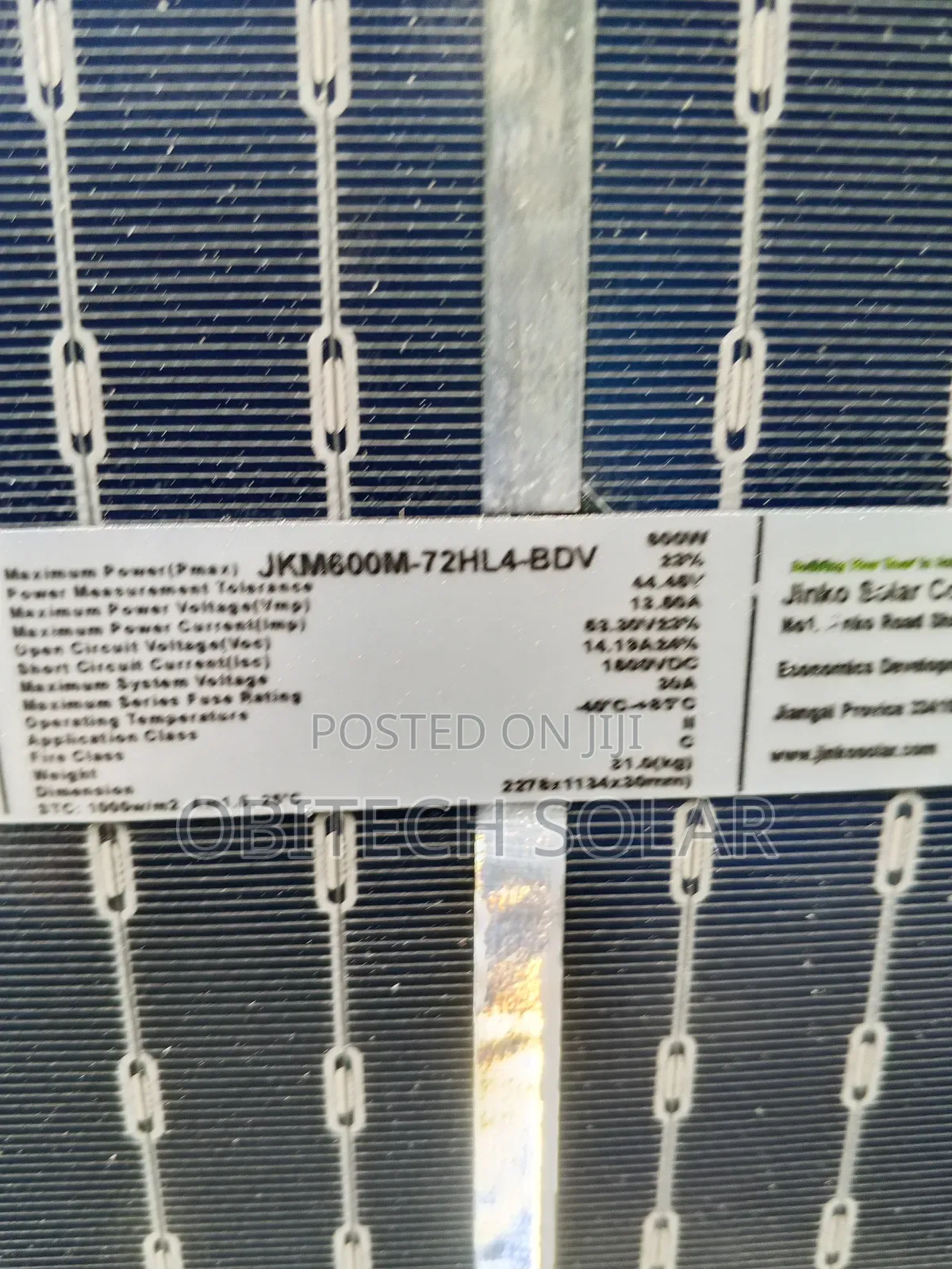 600watts 144cell Jinko Solar Panel