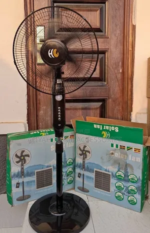 Solar Fan and Panel Big Standing Fan