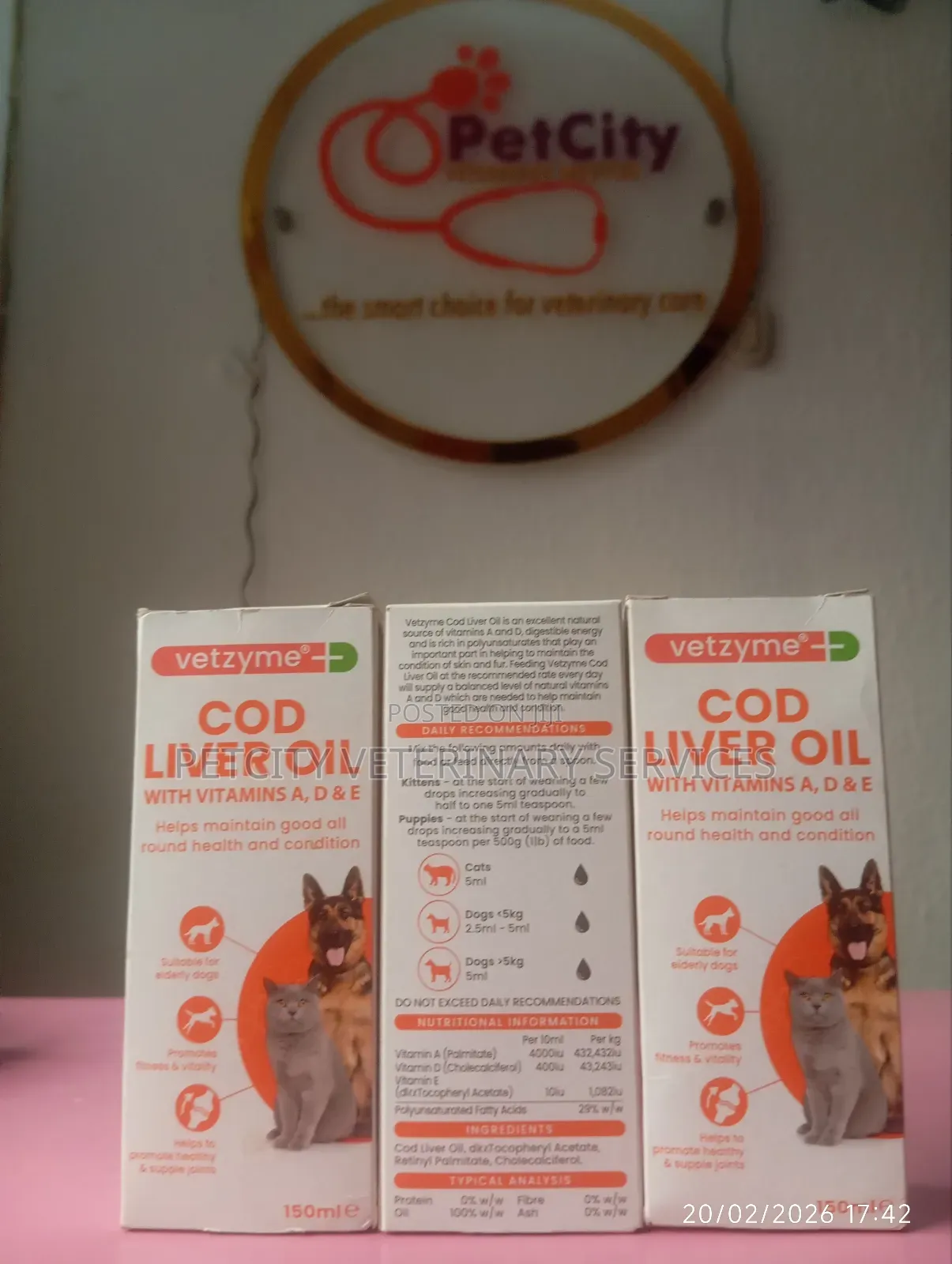  Vetzyme Cod Liver Oil (150ml) 