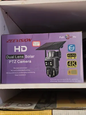 Zeevision Dual Lens Solar Camera – 4g/5g Lte Security (Wireless)