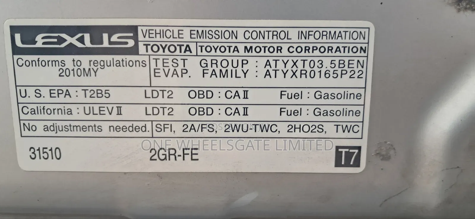 Lexus RX 350 2011 Silver