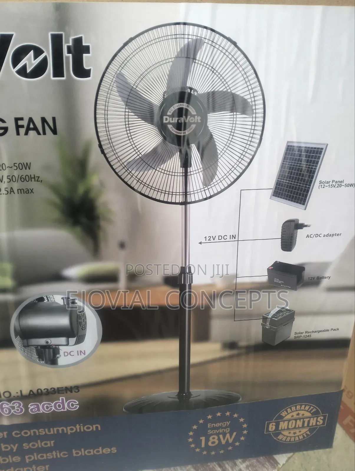 Duravolt 16" Acdc Standing Fan