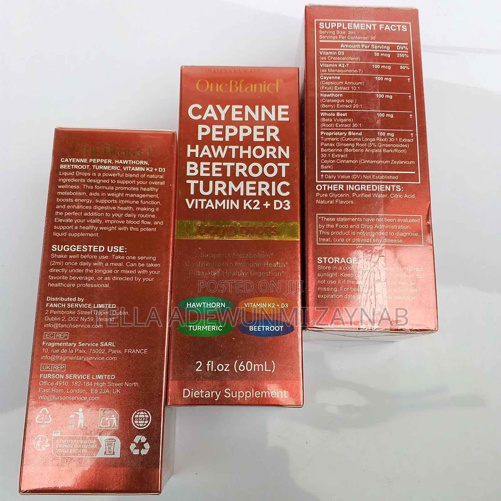 Cayenne Pepper, Hawthorn, Beetroot, Turmeric Vit D3 Liquid Drops