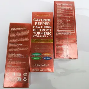 Cayenne Pepper, Hawthorn, Beetroot, Turmeric Vit D3 Liquid Drops