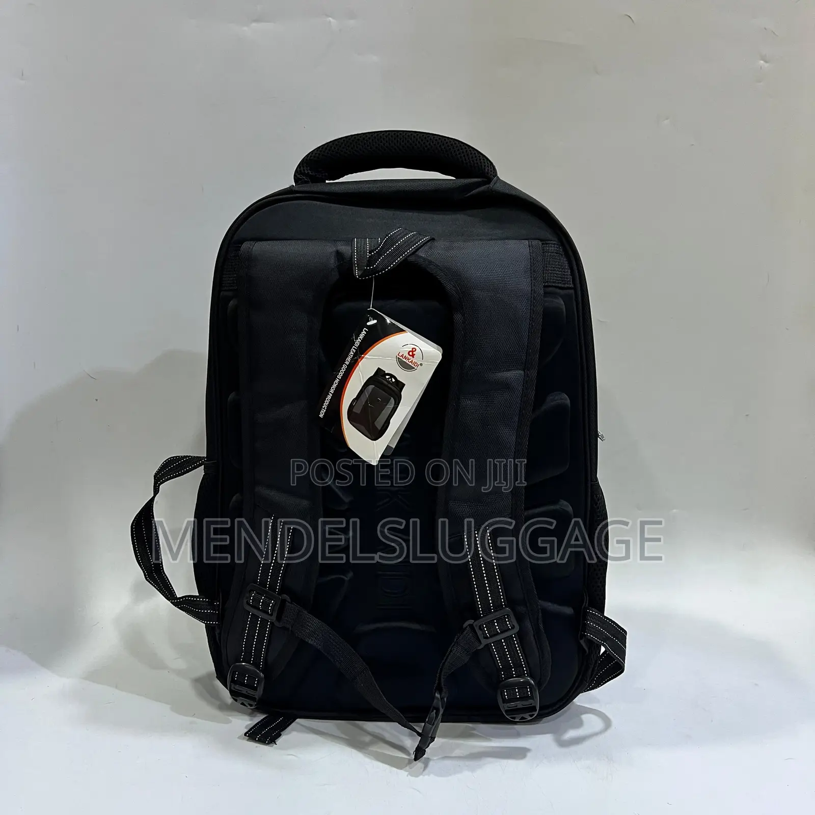 Lan Kaidi Black Backpack With Multi-Compartments