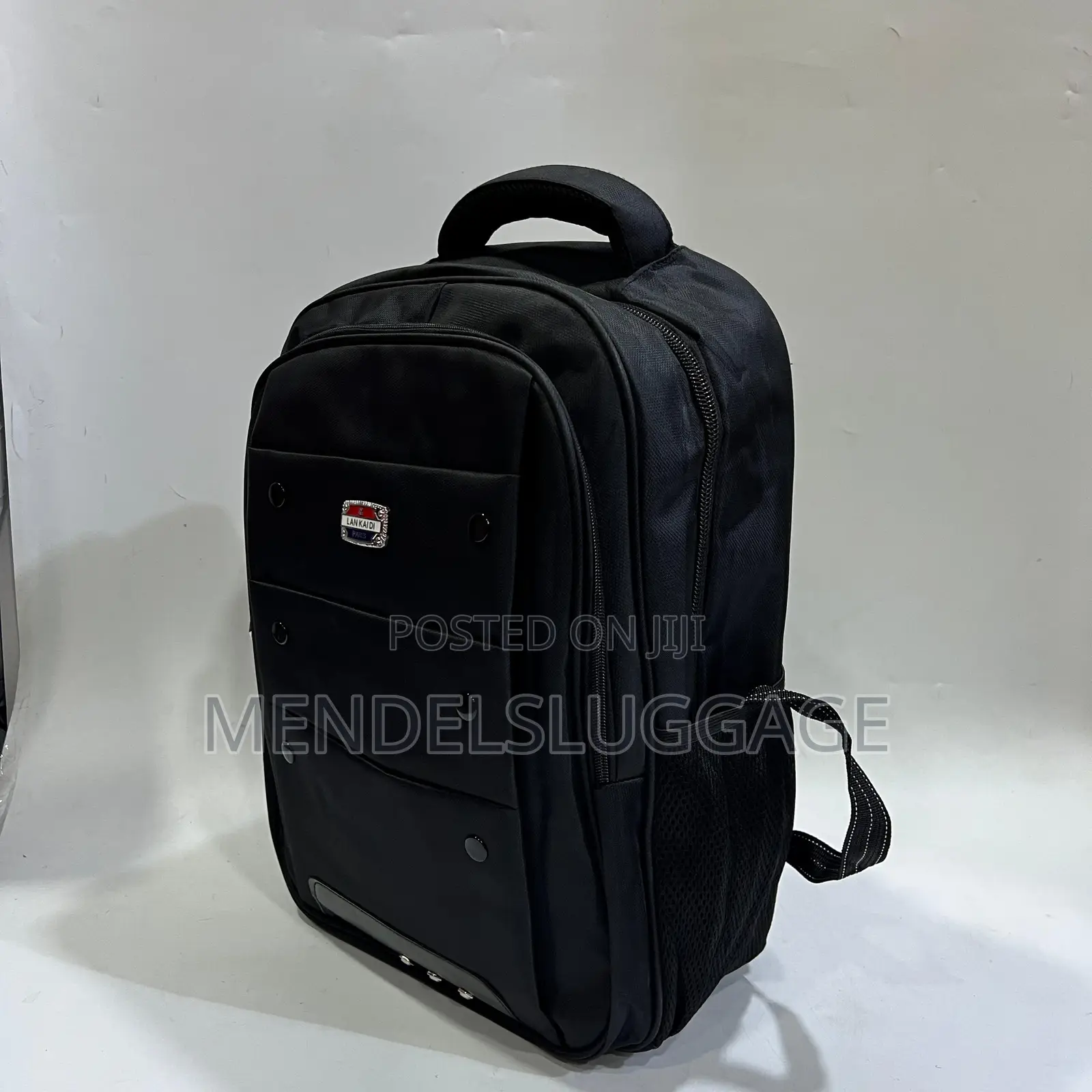 Lan Kaidi Black Backpack With Multi-Compartments