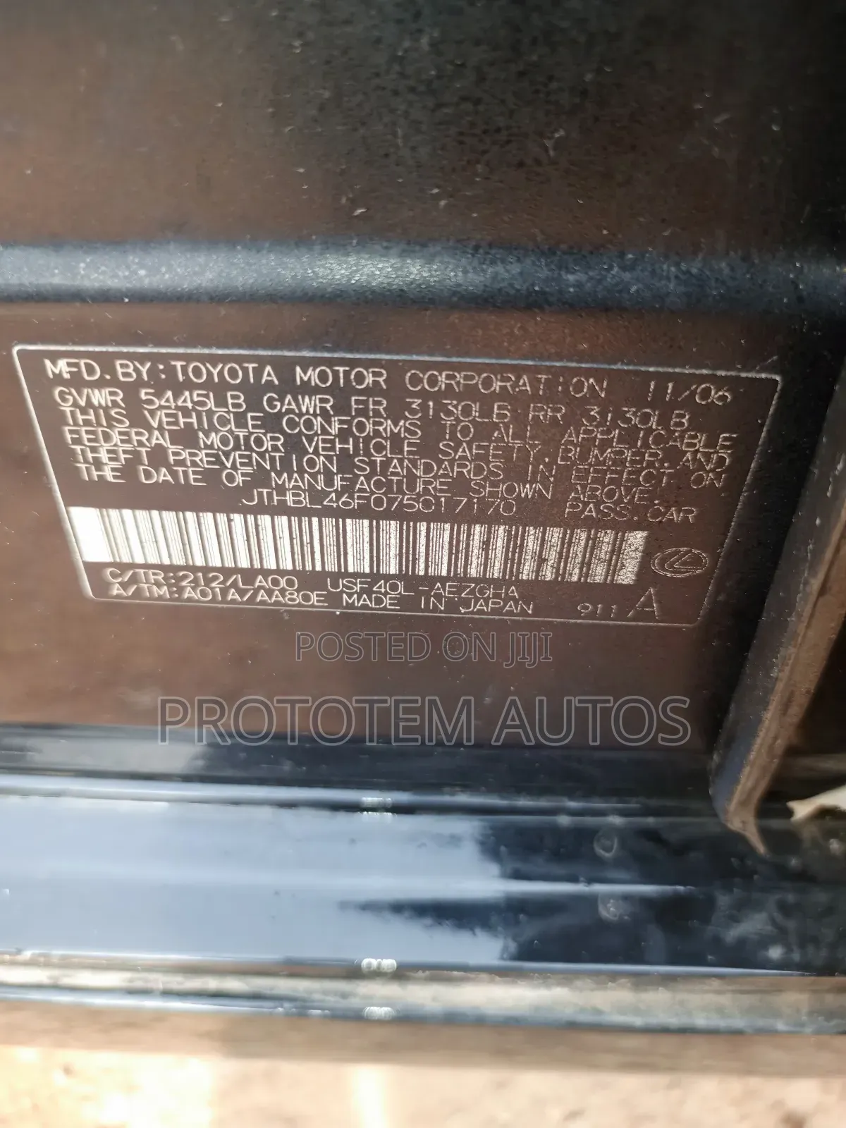 Lexus LS 460 2007 Black