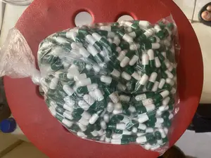 Green and White Empty Gelatine Capsule