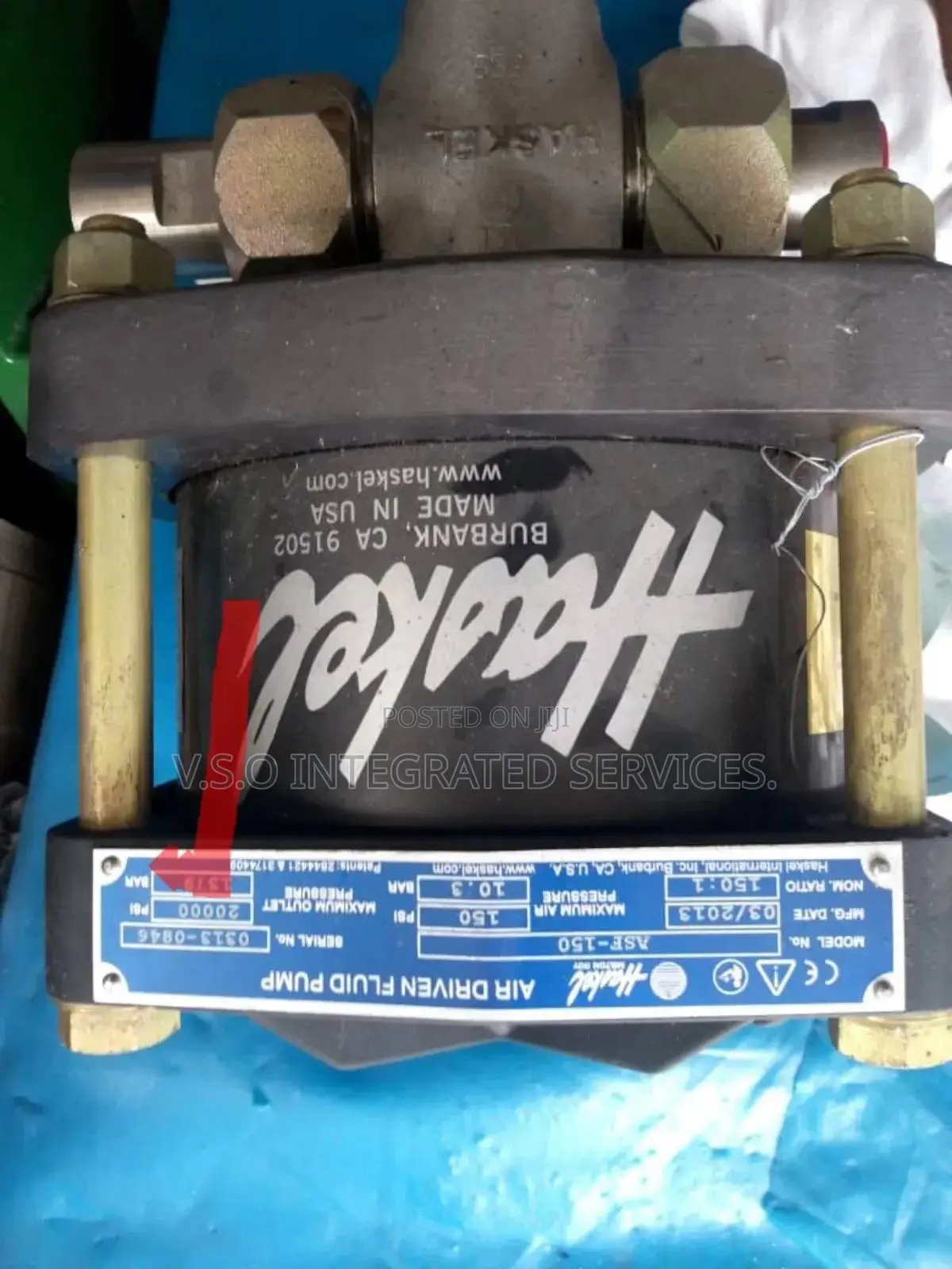 Asf-150 High Pressure Haskel Pump - V.S.O Integrated Services. Price: ₦ ...