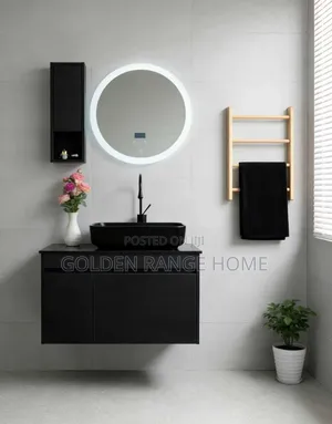 Black Wall Mounted Luxury Cabinet Set