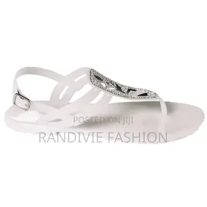White - Leaves Sandals