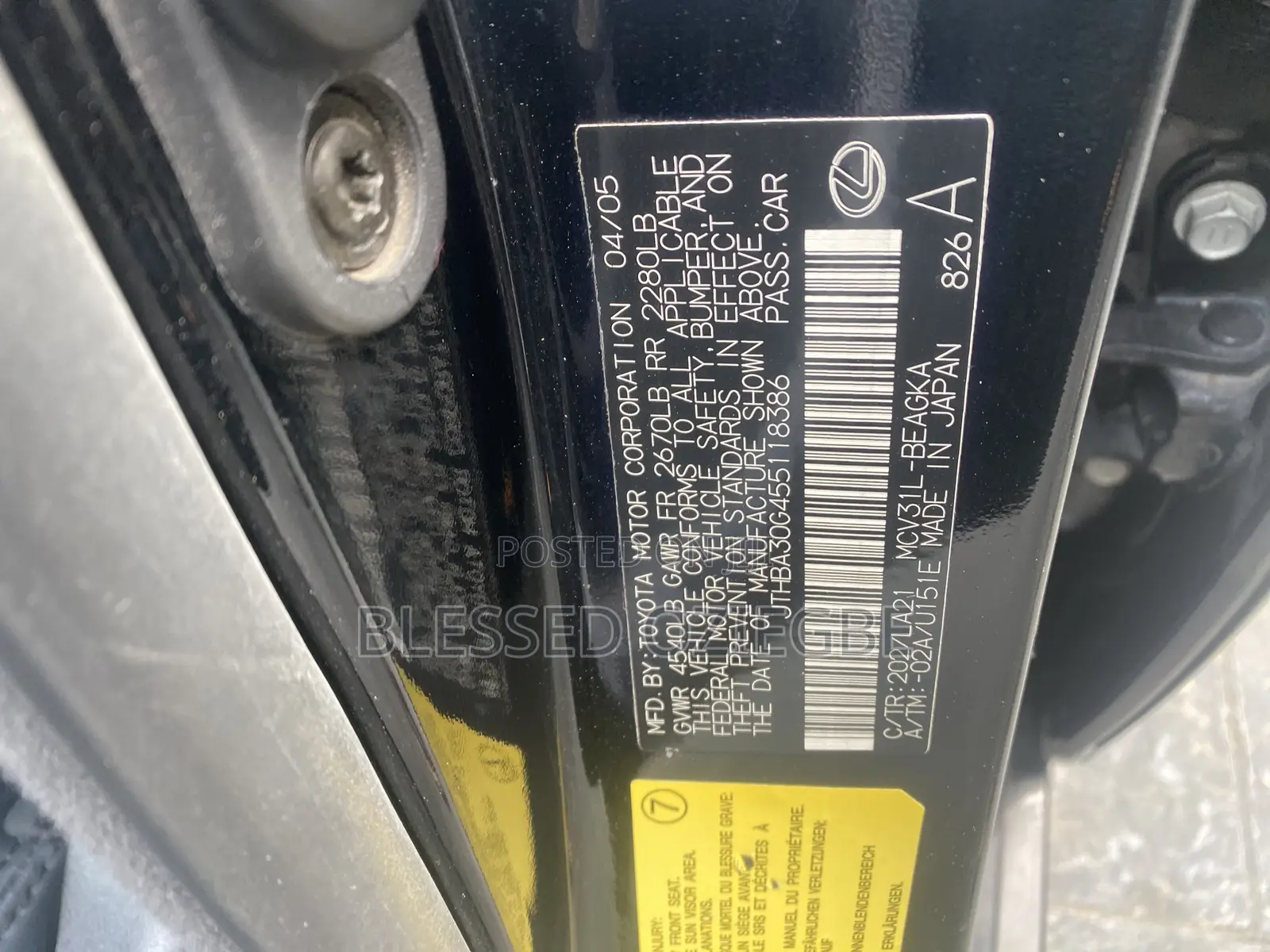 Lexus ES 2004 Black