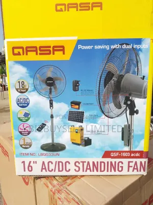 16" Inches Ac/Dc Qasa Standing Fan With Remote Control.