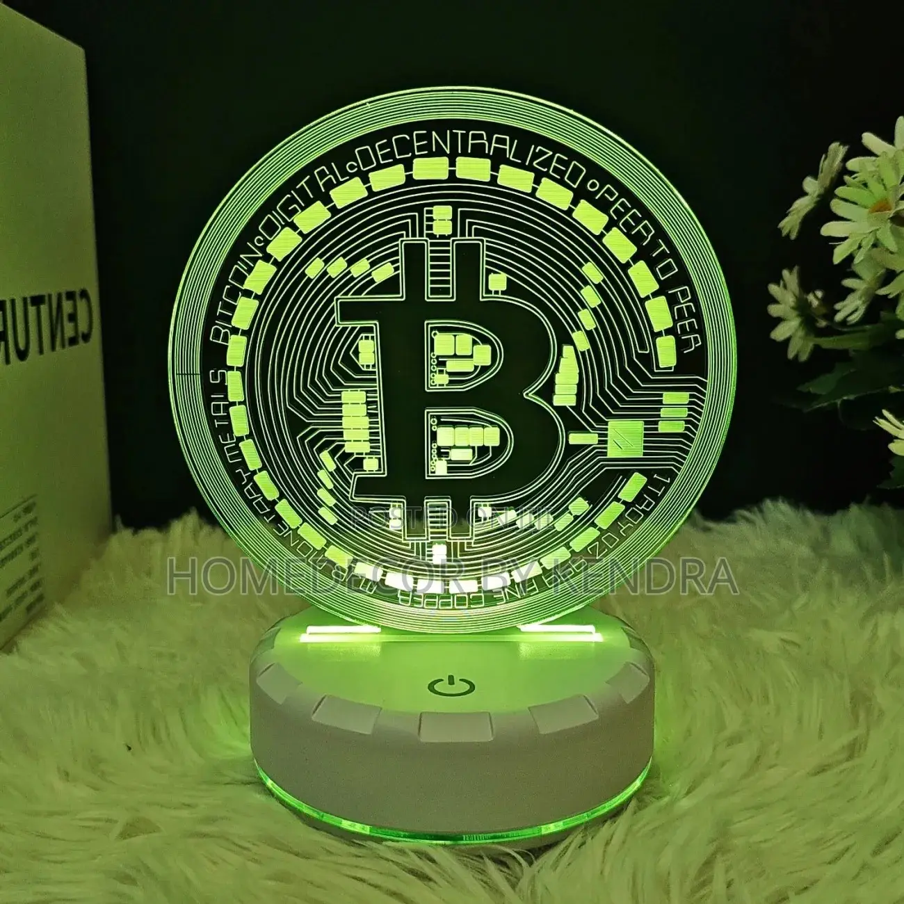 3d Visualization Lamp Bitcoin Logo
