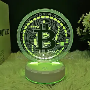 3d Visualization Lamp Bitcoin Logo