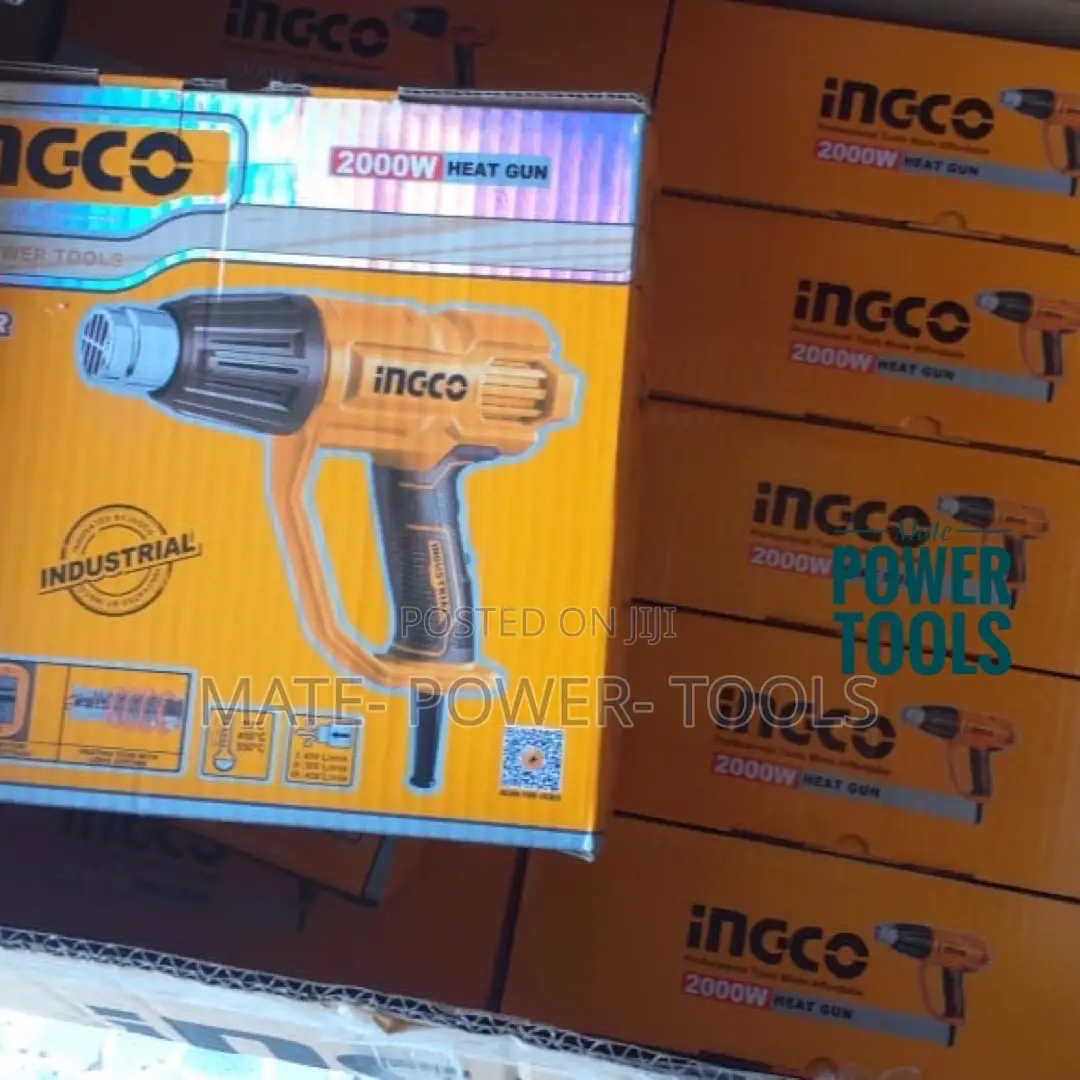 Ingco Heat Gun 2000w With 3 Pcs Nozzle 1 Scraper
