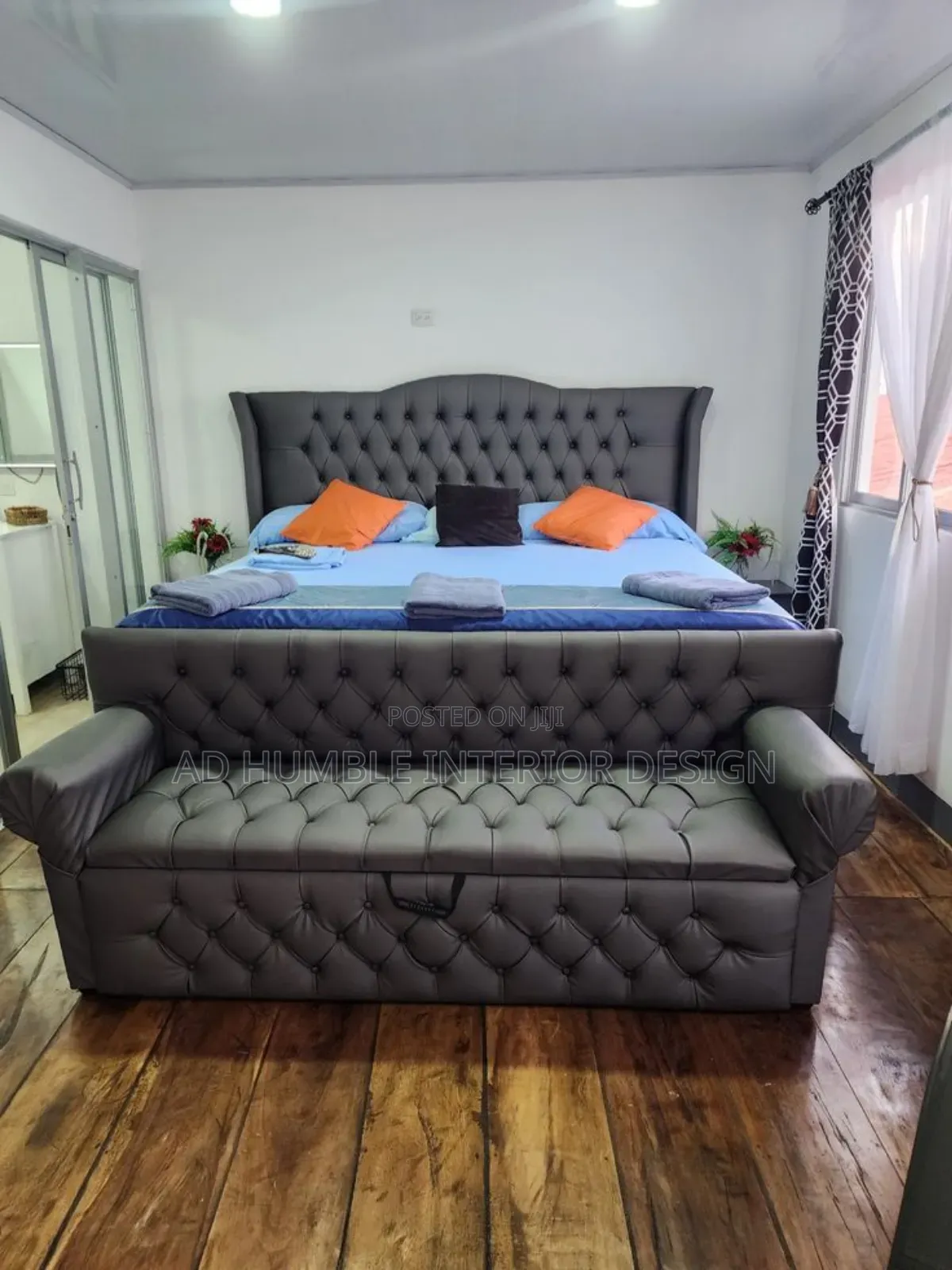 Emperor Size Bedframe With Ottoman