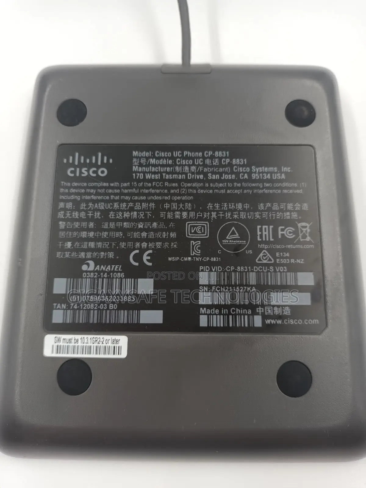 Cisco Micro-USB Keypad Cp-8831-Dcu-S for Ip Conference Phone