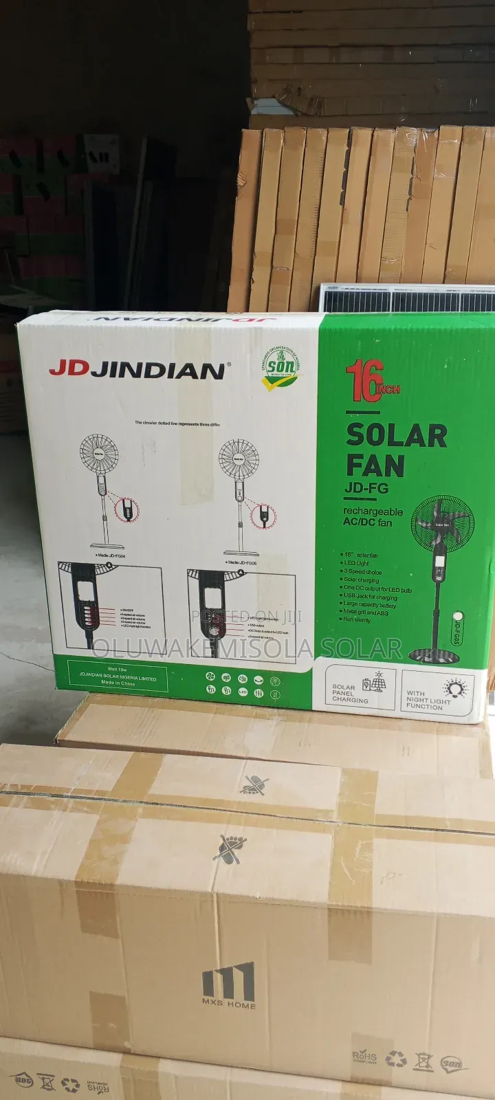 Rechargeable Solar Fan
