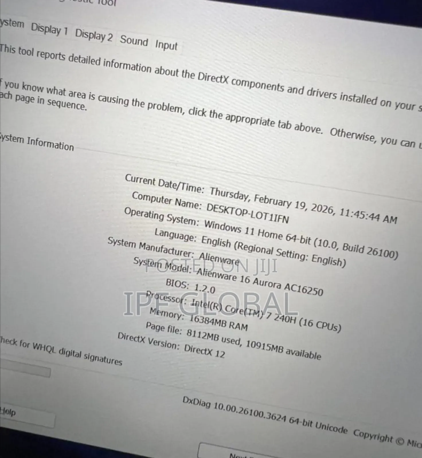 Laptop Dell Alienware 16 Aurora 16GB Intel Core 7 SSD 1T